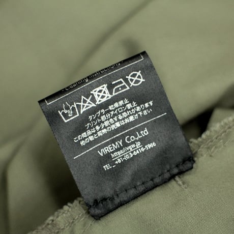【USED】 VIRGOwearworks "ENVY ZIP SHIRT" / OD Size3(L)
