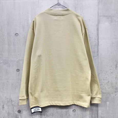 【PLMP】ロンT "MOCK NECK HEAVY TEE" / BEIGE
