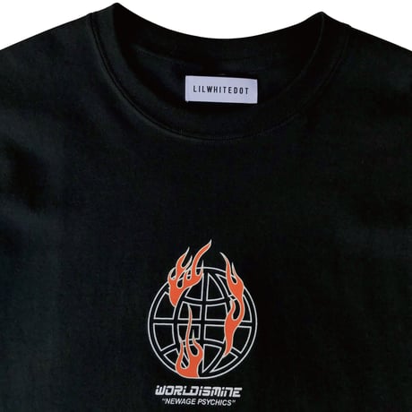 LILWHITEDOT Tシャツ “WORLD” TEE / BLACK