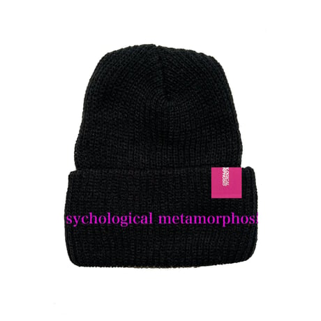 【PLMP】ニットキャップ "LOGO KNIT CAP 2" / BLACK