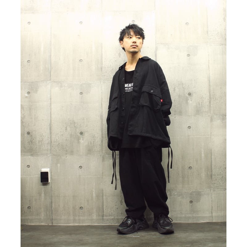 美品 24ss COOTIE ラペルジャケット ブラック L ワイドシルエット YOHJI YAMAMOTO 24SS Semi W Long Jacket | HUES 福岡セレクトショップ