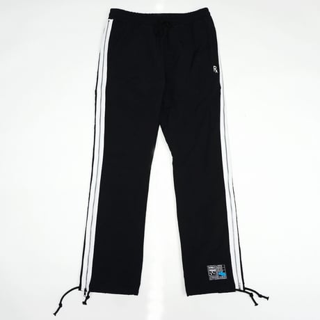 【SLEEPING TABLET】パンツ "CRIME [ FLEECE LINING SIDE ZIP PANTS ]" / BLACK-WHITE