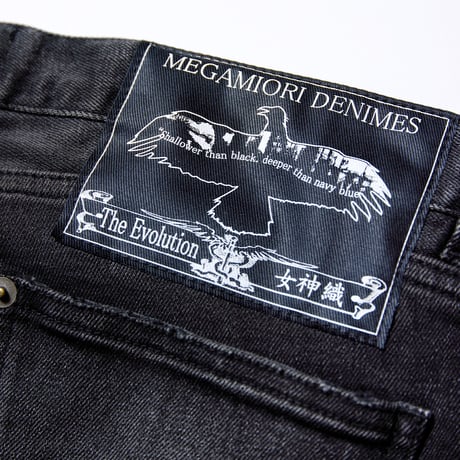 【VIRGOwearworks】 デニムパンツ "女神織denimes x VIRGOwearworks DAMAGE DENIM" / BLACK