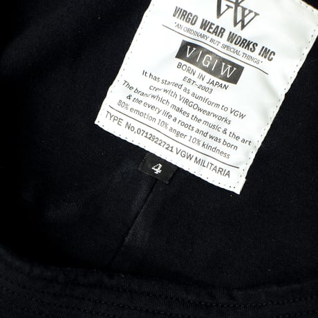 【USED】VIRGOwearworks "New perfection L/S [raglan sleeve]" / BLACK size4(XL)