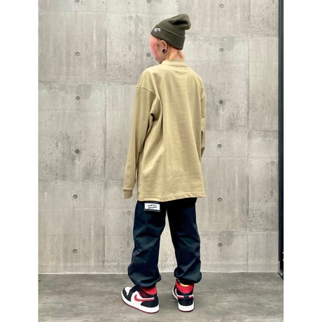 【PLMP】ロンT "MOCK NECK HEAVY TEE" / BEIGE