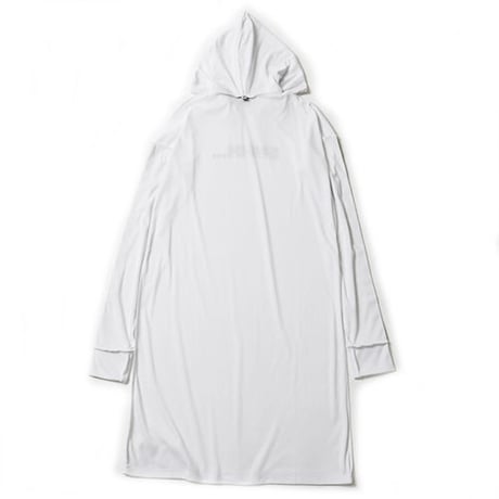 【SILLENT FROM ME】ロング丈パーカ "SHHH -Long Length Parka-" / WHITE