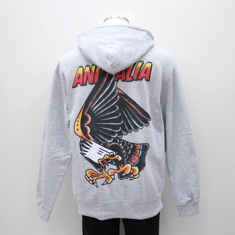 ANIMALIA パーカ "P/O HOODIE : EAGLE" / GRAY