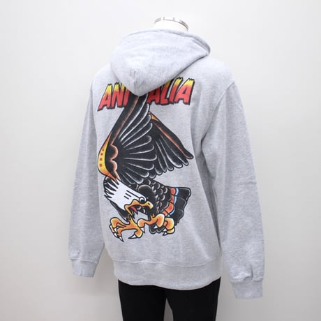 ANIMALIA パーカ "P/O HOODIE : EAGLE" / GRAY