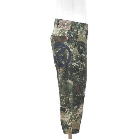 ROLLING CRADLE クロップドパンツ MARBLE WIDE CROPPED PANTS / CAMO