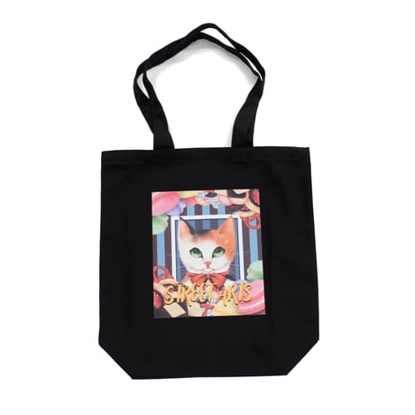 【STREET ARTS】トートバッグ "お菓子なネコトート"