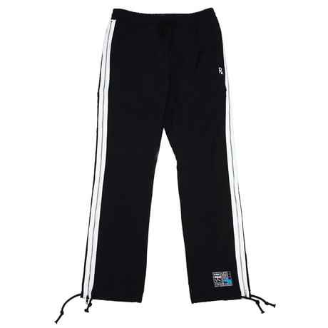 【SLEEPING TABLET】パンツ "CRIME [ FLEECE LINING SIDE ZIP PANTS ]" / BLACK-WHITE
