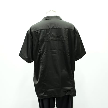 【VIRGOwearworks】 ボーリングシャツ "LUXE BOWLING SATIN SHIRT" / BLACK