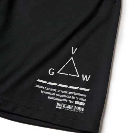 【VIRGOwearworks】ドライショーツ "Athletic shorts" / BLACK-WHITE