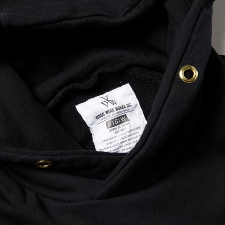 【VIRGOwearworks】パーカ "Organic sustainable collared hoodie" / BLACK