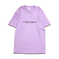 【STREET ARTS】 Tシャツ "おはよーねこTee" / lavender