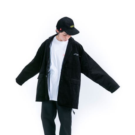 【HEDWiNG】ジャケット "Sign logo Big Corduroy jacket" / BLACK