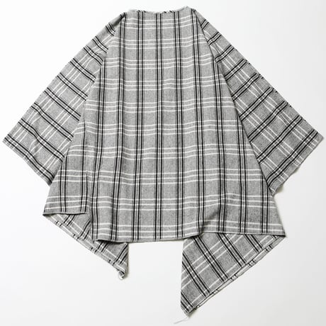 【SILLENT】ポンチョ"EVIDENCE -Extra Wide Poncho-" / GRAY CHECK