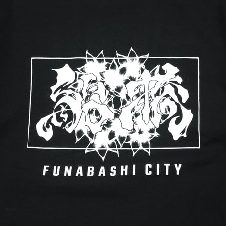 船橋FLOWER LOGO T-SHIRT / BLACK