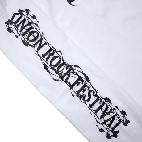 ONION ROCK FESTIVAL × STREET ARTS "HOTSQUALL" LOGO LONGSLEEVE T-SHIRT / WHITE