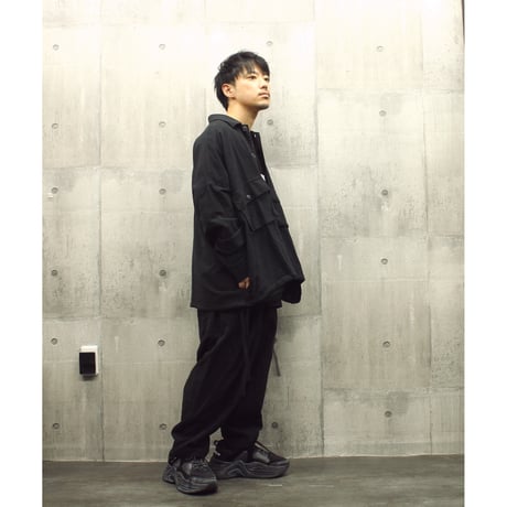 【VIRGOwearworks】ジャケット "Wide and loose shirts jacket" / BLACK