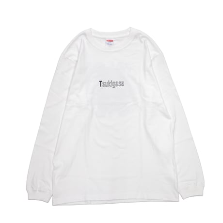 【月がさ】ロンT "Tsukigasa flower LONG SLEEVE T-SHIRT" / WHITE