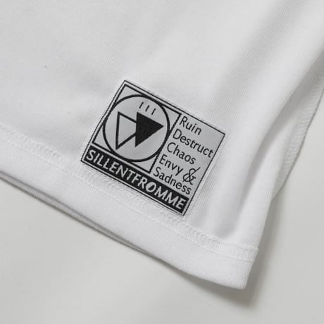 【SILLENT FROM ME】ロング丈パーカ "SHHH -Long Length Parka-" / WHITE