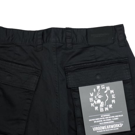【VIRGOwearworks】カーゴパンツ "BAGGY D-CARGO RELOADED" / BLACK