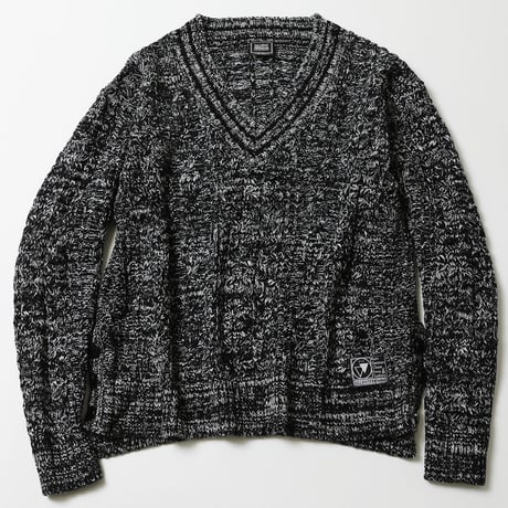 【SILLENT】セーター "VEIN -Cable Knit Sweater-" / MIXED