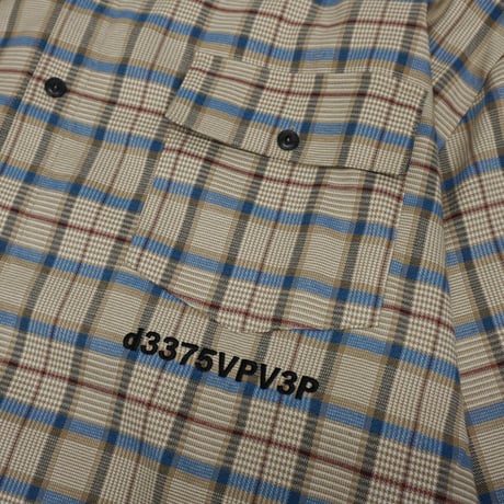 【SLEEPING TABLET】ビッグシャツ "CRYPTO [ CHECK SHIRTS ]" / BEIGE