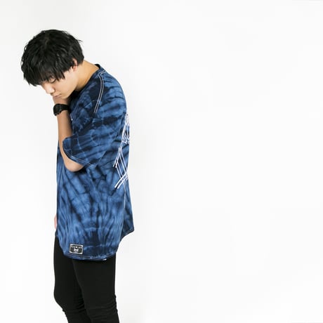 【HEDWiNG】“Pierre” Tie-dye T-shirt" / NAVY