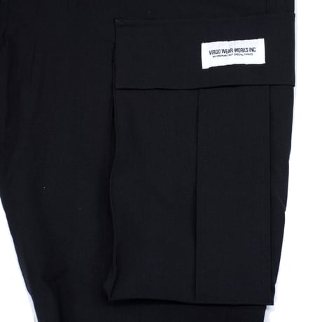 【VIRGOwearworks】 カーゴパンツ "SLIM MILITARY STRETCH CARGO" / BLACK