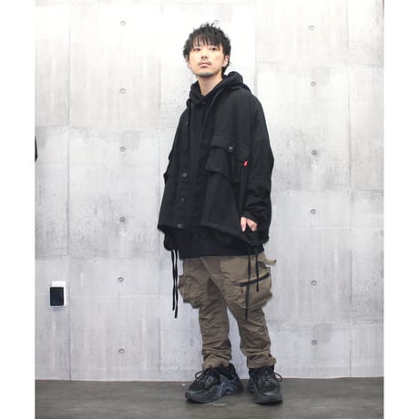 【VIRGOwearworks】パーカ "Organic sustainable collared hoodie" / BLACK
