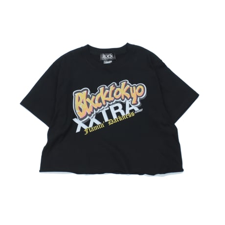 【BLXCK TOKYO】　Tシャツ "[CROP] DARKNESS FLAVORED TEE" / BLACK