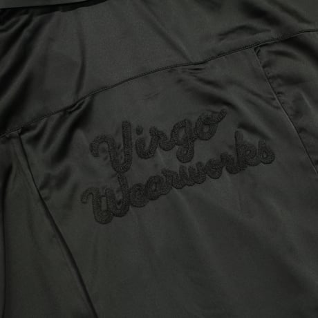 【VIRGOwearworks】 ボーリングシャツ "LUXE BOWLING SATIN SHIRT" / BLACK