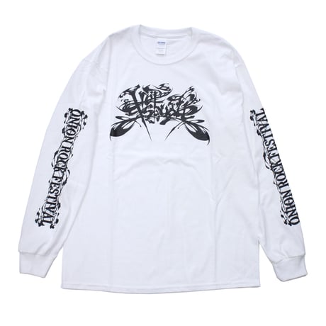 ONION ROCK FESTIVAL × STREET ARTS "HOTSQUALL" LOGO LONGSLEEVE T-SHIRT / WHITE