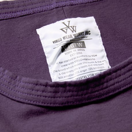 【VIRGOwearworks】 カットソー "ULTIMATE [D] RUGGED" / PURPLE