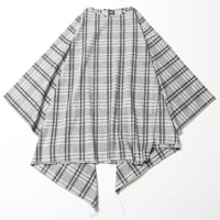【SILLENT】ポンチョ"EVIDENCE -Extra Wide Poncho-" / GRAY CHECK