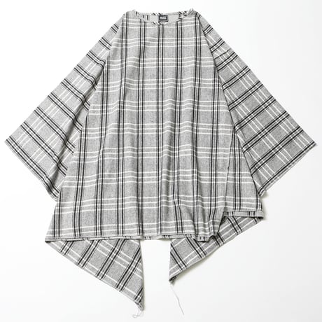 【SILLENT】ポンチョ"EVIDENCE -Extra Wide Poncho-" / GRAY CHECK