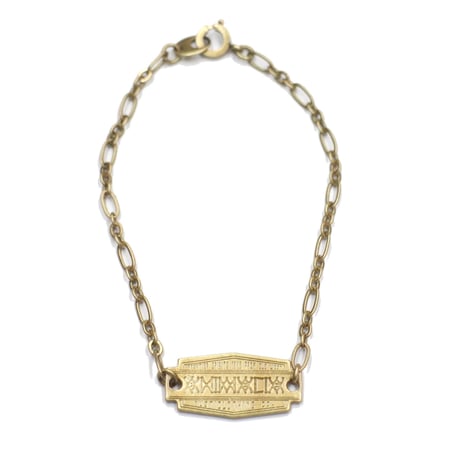 SIGN PLATE Bracelet / SILVER,BRASS