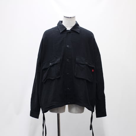 【VIRGOwearworks】ジャケット "Wide and loose shirts jacket" / BLACK