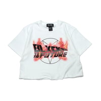 【BLXCK TOKYO】　Tシャツ "[CROP] BLXCK TO THE FUTER TEE" / WHITE