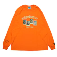 "つぶら × SLEEPING TABLET COLLABORATION L/S TEE" / ORANGE