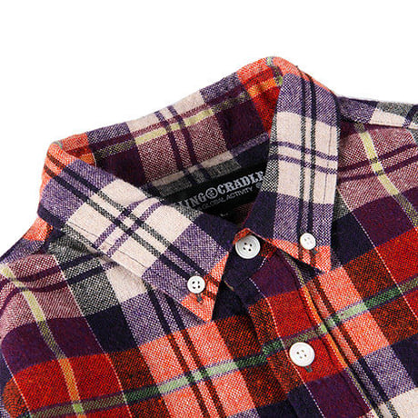 【ROLLING CRADLE】チェックシャツ "CHECK SHIRT" / ORANGE