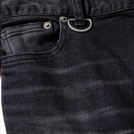 【VIRGOwearworks】 デニムパンツ "女神織denimes x VIRGOwearworks DAMAGE DENIM" / BLACK