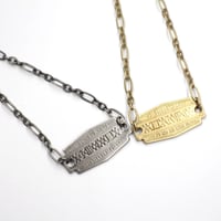 SIGN PLATE Bracelet / SILVER,BRASS