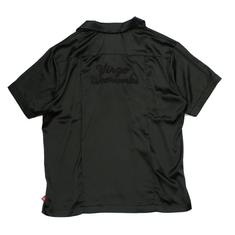【VIRGOwearworks】 ボーリングシャツ "LUXE BOWLING SATIN SHIRT" / BLACK