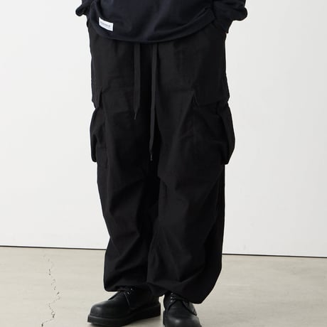 【VIRGOwearworks】カーゴパンツ "TANKER WIDE CARGO PANTS" / BLACK