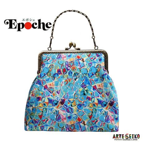 🌟2WAY Epocheエポシェ【Blue Cells 】本体内ポケット＋Pポーチ付 オリジナルプリント&ハンドメイド 少数販売品