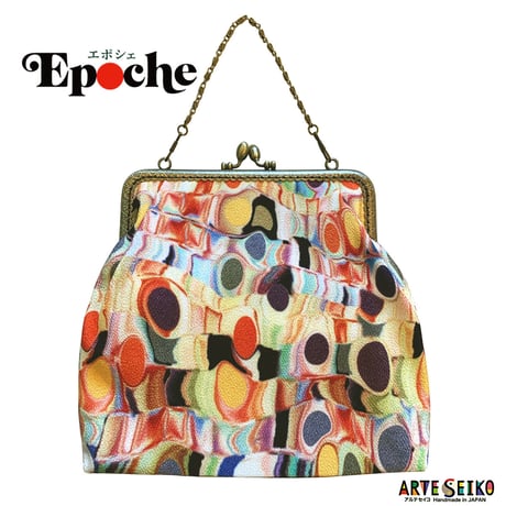 🌟2WAY Epocheエポシェ【マーブル A】本体内ポケット＋Pポーチ付 オリジナルプリント&ハンドメイド 少数販売品