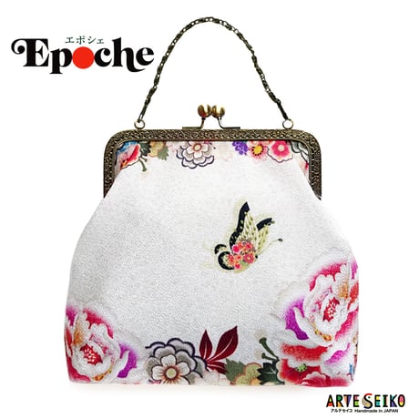 🌟2WAY Epocheエポシェ【花てふてふ】本体内ポケット＋Pポーチ付オリジナルプリント&ハンドメイド 少数販売品